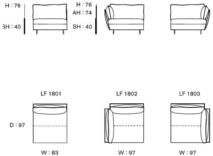 Ritzwell & Co. Модульный диван со съемным чехлом из ткани Light field sun-id-1460744 - Вид №3