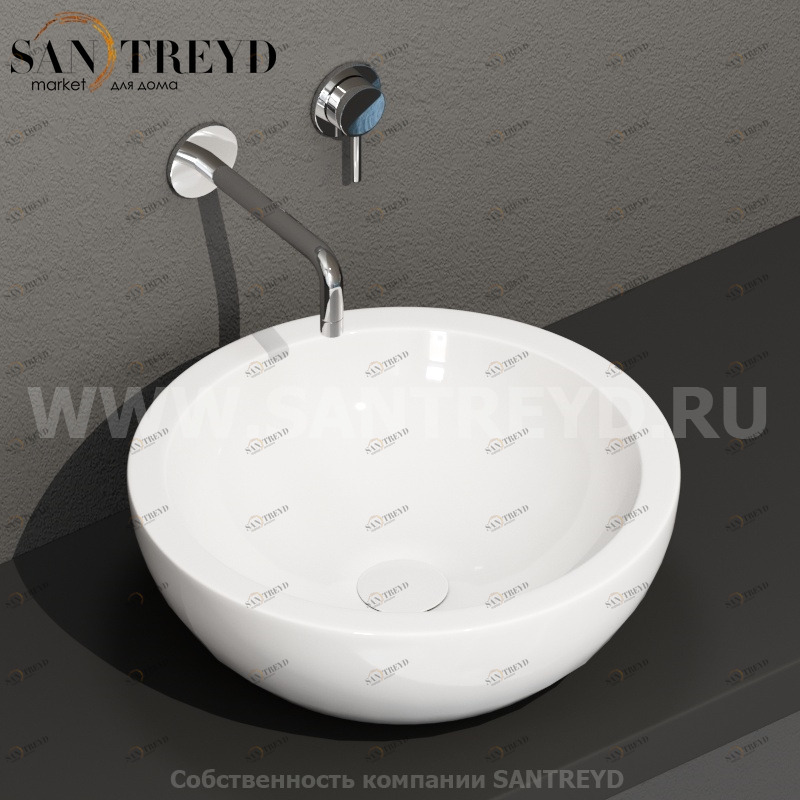 SC042BI Накладная раковина на столешницу  круглая Ceramica Globo 