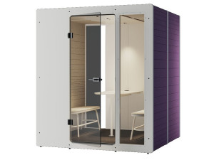 Акустическая офисная кабина со встроенным освещением