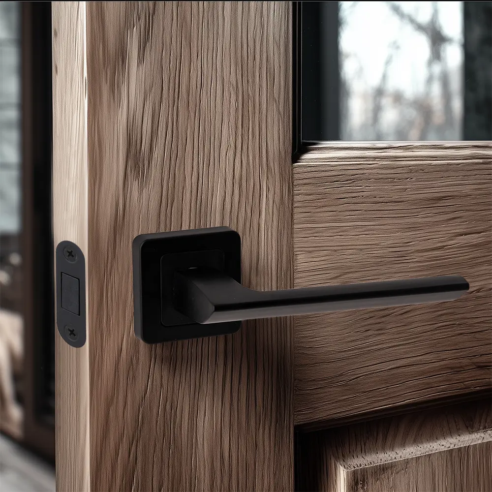 Дверные ручки Armex H-22105-А-BLM без запирания цвет матовый черный STLM-2023112 - Вид №5