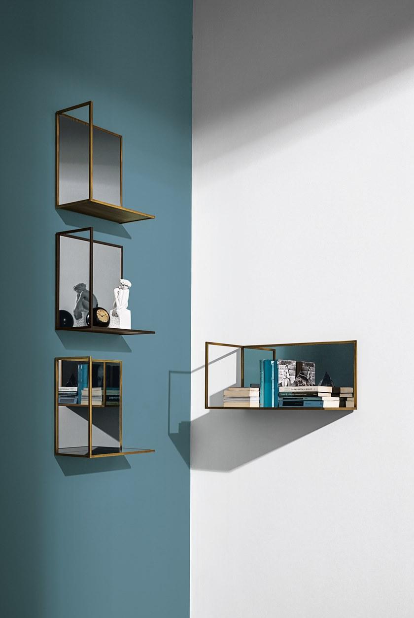 Sovet italia Прямоугольное настенное зеркало с полкой Helia sun-id-1482096 - Вид №3