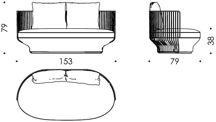 Wittmann 2-местный тканевый диван Paradise bird sun-id-1466999 - Вид №4