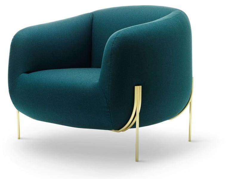 Saba Italia Кресло из ткани со съемным чехлом с подлокотниками Geo sun-id-1374537 - Вид №1