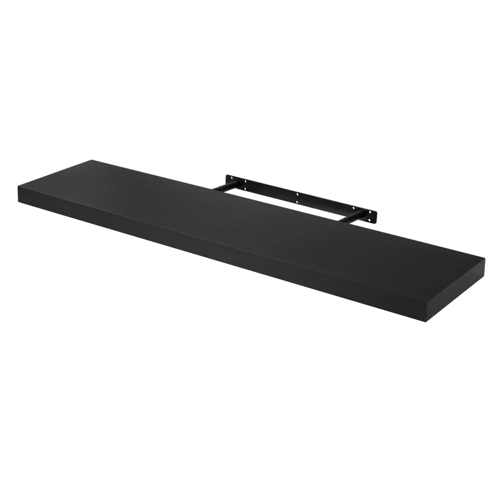 Настенная полка KONSENSA 100x23.5 см со скрытым креплением МДФ цвет черный 89425859 STLM-2016036  - Вид №4