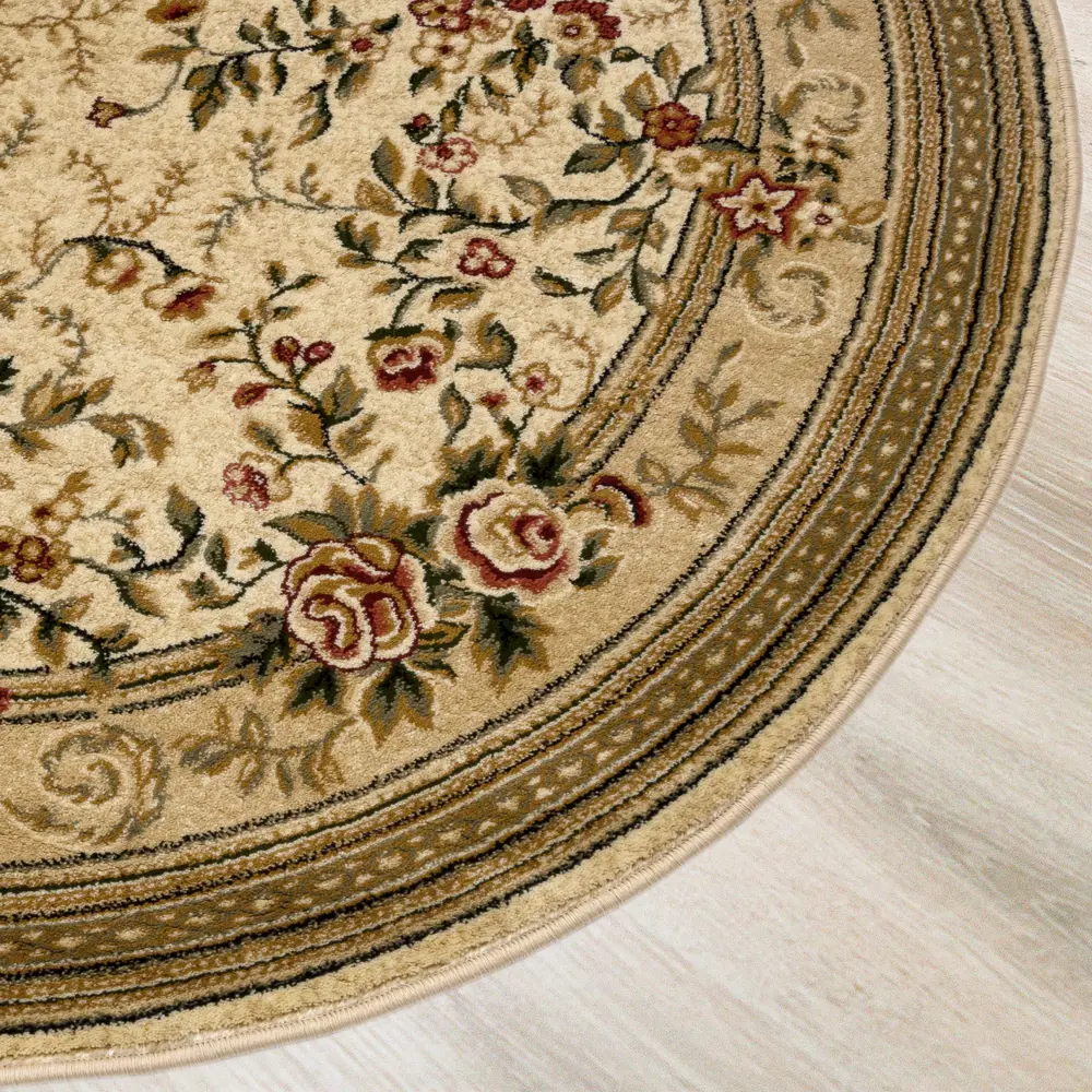 Ковер полипропилен Измир D197К ø160 см цвет кремовый MERINOS STLM-2062349 - Вид №1