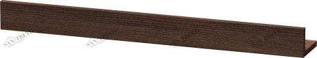 DS791105353 Полка DuraStyle #DS7911 600 - 1800 x 130 мм Каштан темный, декор Duravit