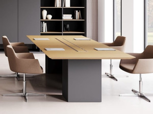 Прямоугольный стол для совещаний с системой люверсов