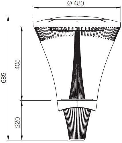 GHM-ECLATEC Уличный фонарь с фонарем из алюминия sun-id-1493854 - Вид №5