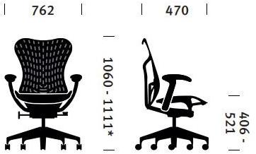 Herman Miller Эргономичное вращающееся офисное кресло из ткани бабочки Mirra 2 sun-id-1478862 - Вид №54