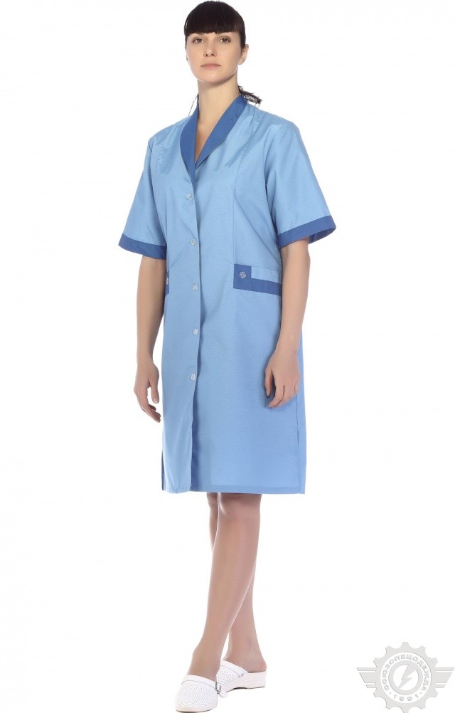 61744 Халат "Радуга" короткий рукав  Одежда для обслуживающего персонала  размер 44 Спецодежда  - Вид №8