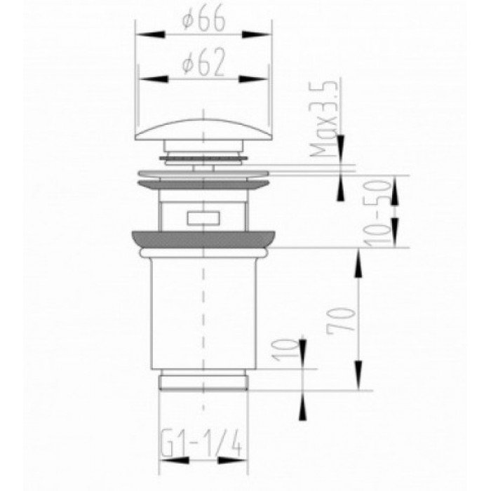 Донный клапан Zorg Antic AZR 2 SL серебро Аксессуары кухонные Zorg  - Вид №2