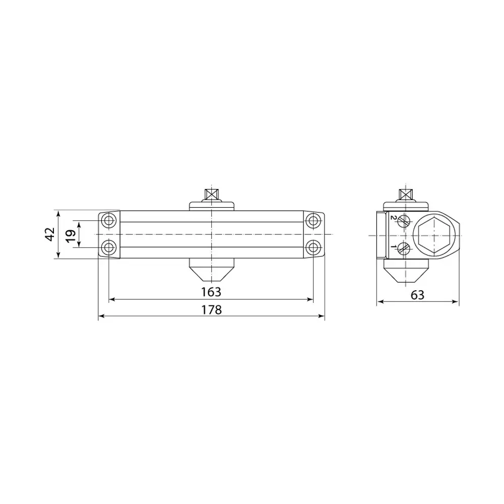Доводчик дверной ФАБРИКА ЗАМКОВ для плавного закрытия 60 кг 82150229 STLM-0900648 - Вид №4