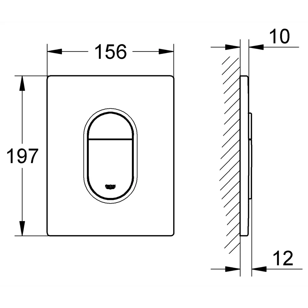 Кнопка двойного слива Grohe Novacosmo цвет хром 82128681 STLM-2032406 Nova Cosmopolitan - Вид №7