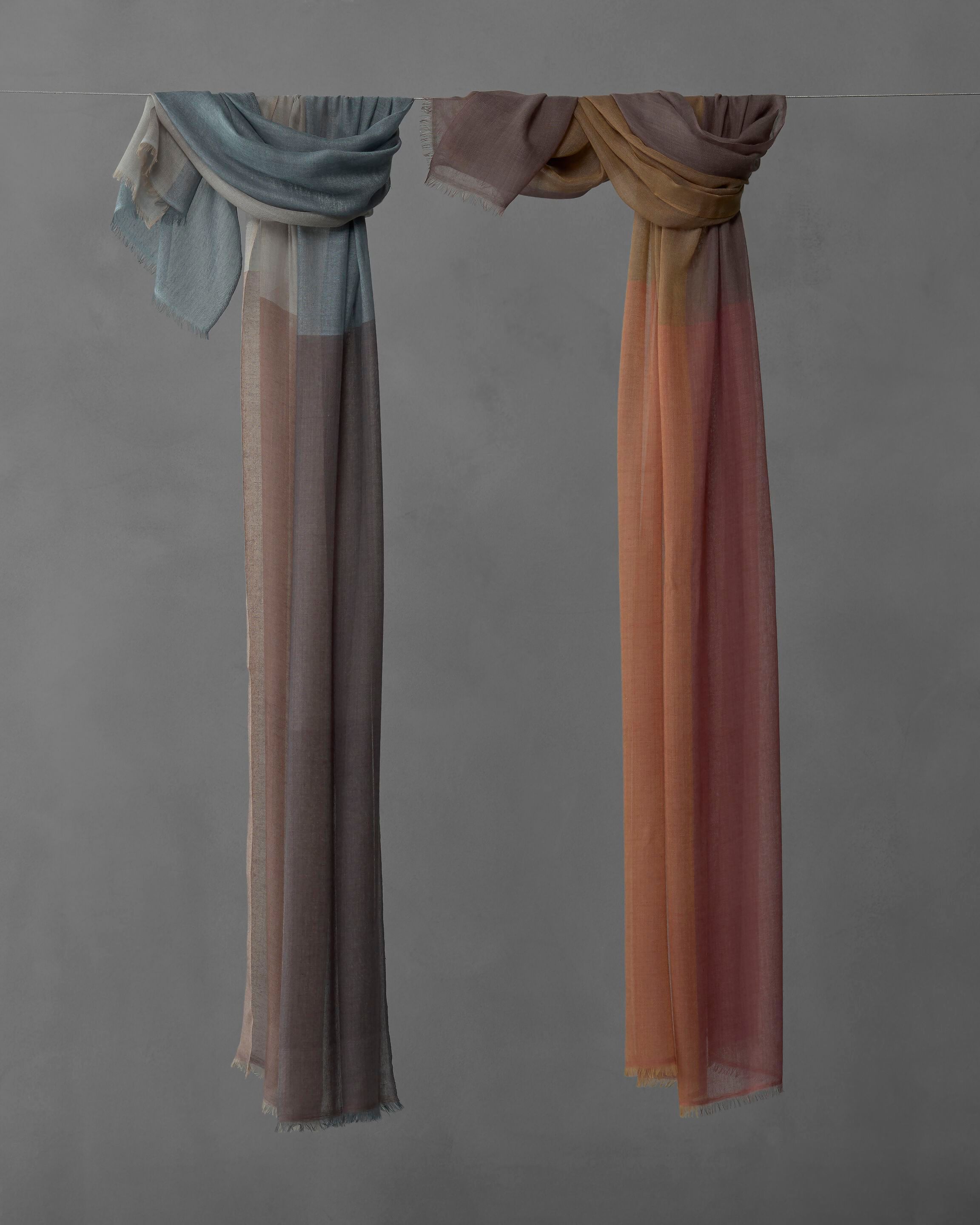 Кашемировый шарф Society Limonta NAP MULTI ARCH-00110260 - Вид №3