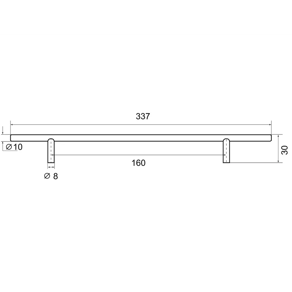 PALLADIUM Ручка-рейлинг PRZ матовый никель для современной мебели 88660024 STLM-1005010 - Вид №2
