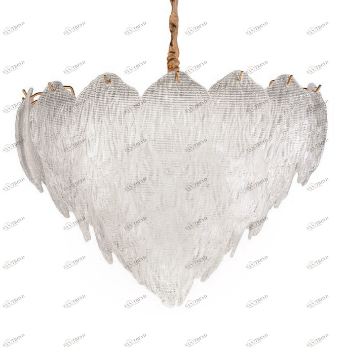 Люстра стеклянная на 18 ламп 70х75 см белая Novida BRCH9081-75 DELIGHT COLLECTION ДИЗАЙНЕРСКИЕ 00-3883088 Белый;прозрачный 