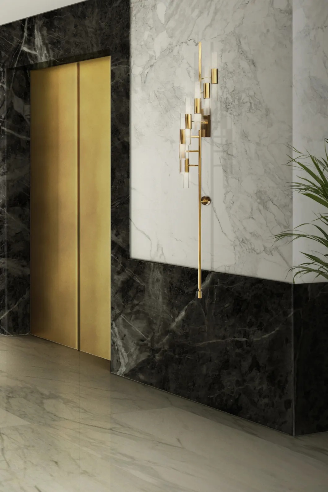 Настенный светильник с факелом LUXXU Waterfall 150 - Вид №3