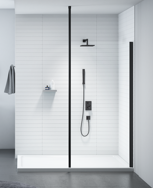 Душевая перегородка BLKSVL300 Merlyn Black Черный - Вид №1