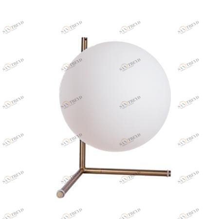 Настольная лампа с круглым плафоном бронза 19 см Bolla-Unica A1921LT-1AB ARTE LAMP ИНТЕРЬЕРНЫЕ 329014 Белый;бронза 