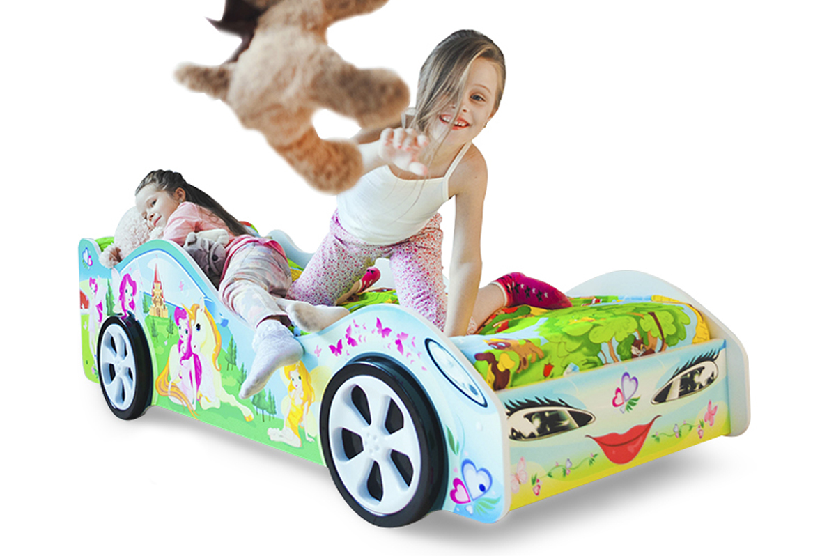 Детская кровать-машина "Принцесса" БЕЛЬМАРКО  326754 Зеленый;голубой Santreyd  - Вид №2