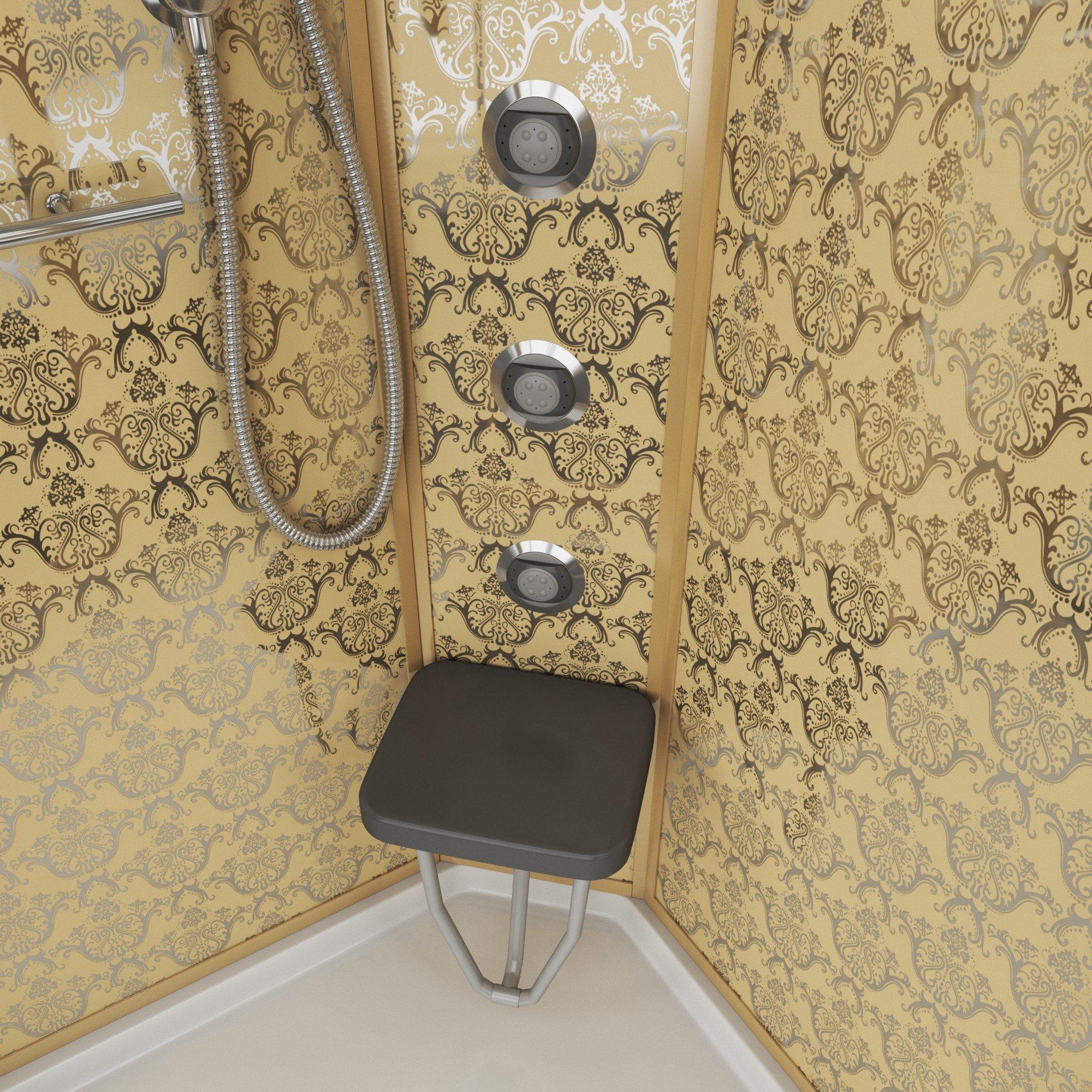 Душевая кабина NG-7715G (900x900х2150) низкий поддон стенки ЗОЛОТО Niagara Luxe - Вид №3