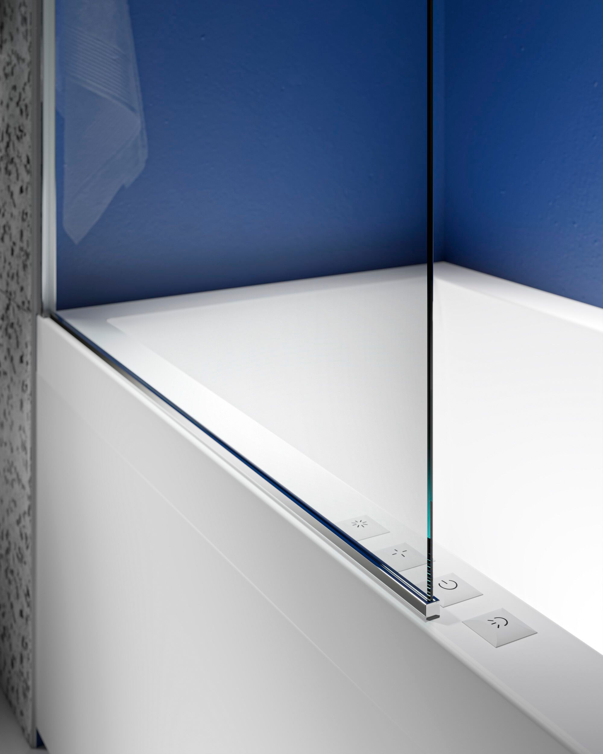 Алюминиевая и стеклянная фиксированная стена ванны TAMANACO TSV50 ARCH-00075827 - Вид №2