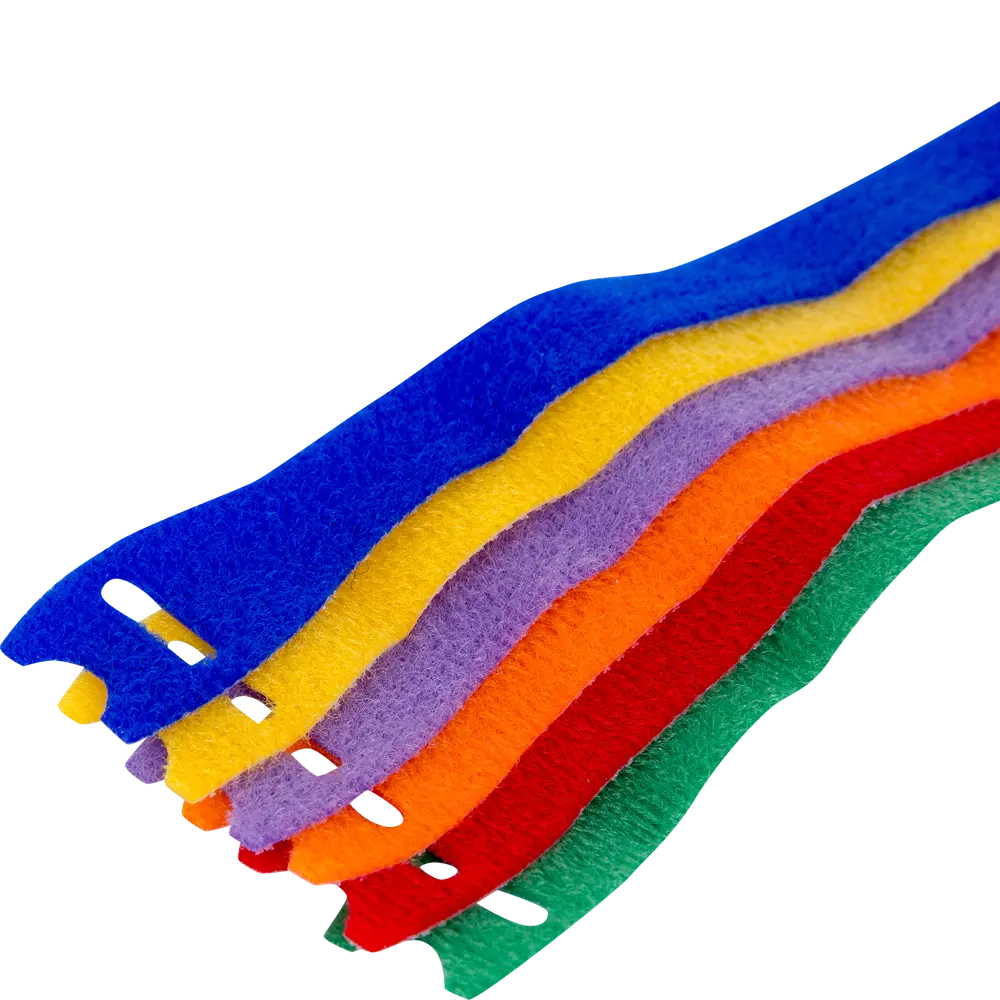 Стяжки-липучки для проводов Scotch, полоски, цветные, 12.7 мм х 20.3 см, 6 шт 3M STLM-2099448