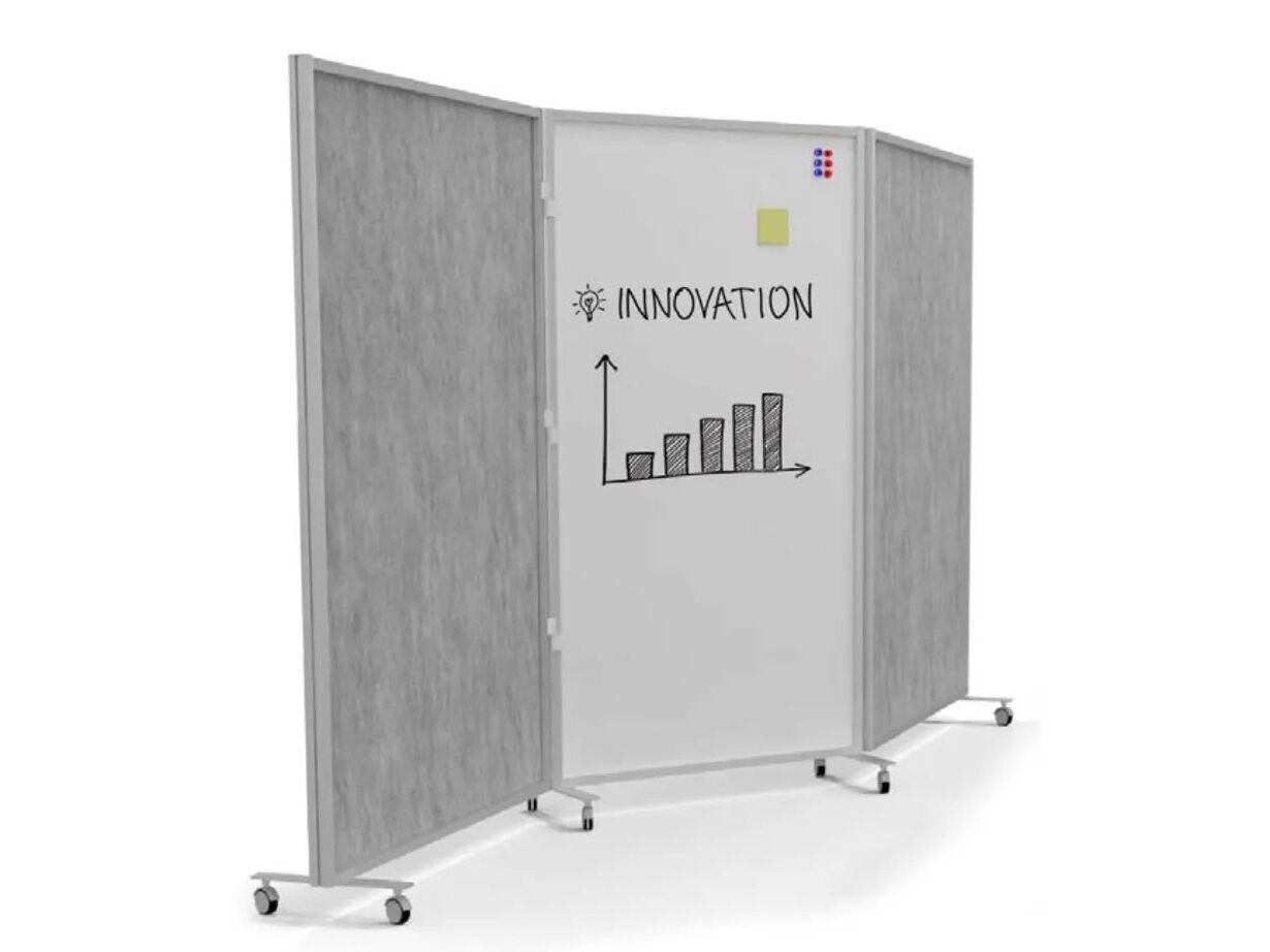 Звукопоглощающая офисная перегородка из войлока на колесах с классной доской STUDIO T Tosca ARCH-00036141 - Вид №1