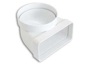 Вертикальная кривая от круглой до прямоугольной трубы