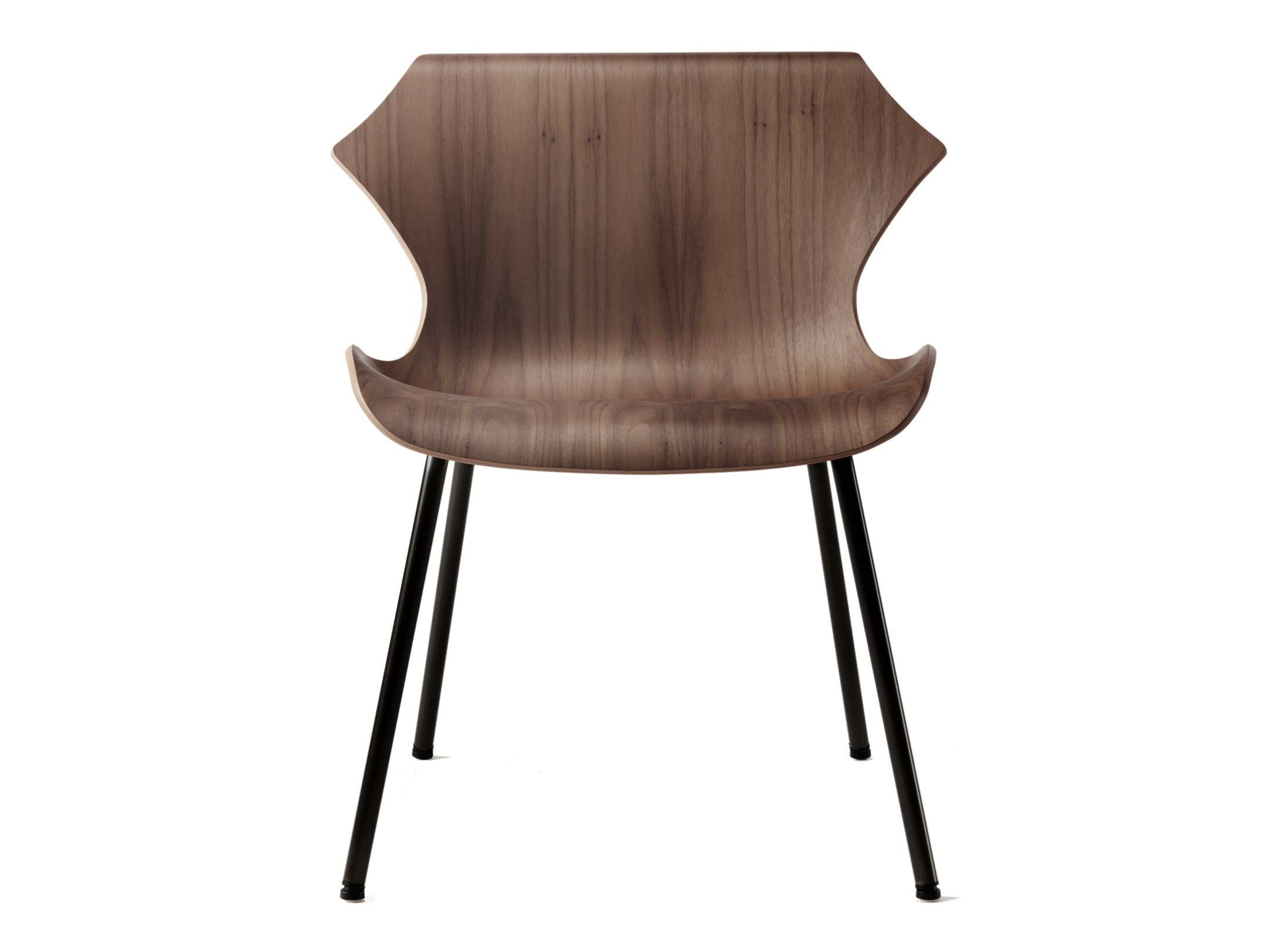 Стул из стали и дерева BassamFellows Лепесток ARCH-00151529