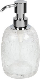 6603/CH-OPG Surya Crystal, дозатор овальный с помпой V5, цвет хром - прозрачное стекло