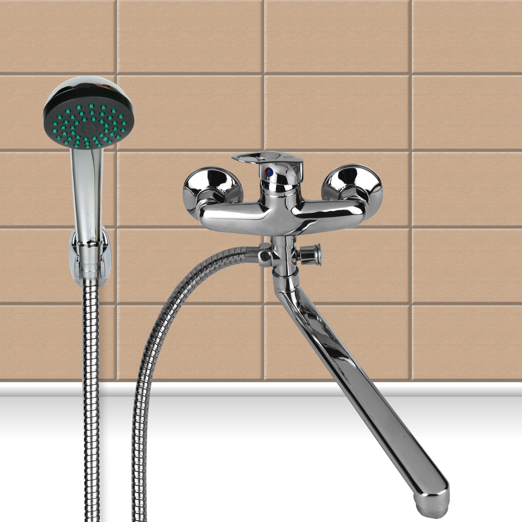 82797995 Смеситель для ванны универсальный однорычажный цвет хром Дельфин Santreyd  - Вид №3