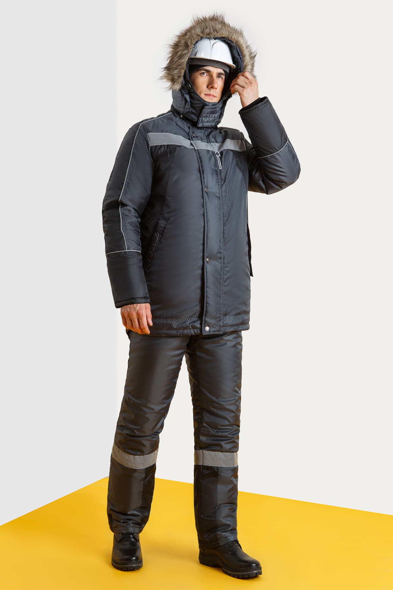 63143 Костюм "Ямал" зимний ткань "Оксфорд" с СВП  Зимняя спецодежда  размер 48-50/170-176  - Вид №12