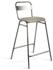 Deadgood Табурет высокий, обитый тканью, со спинкой Working girl Wg1mc/lc