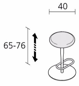 Alias Поворотный табурет с регулируемой высотой с подставкой для ног Atlas sun-id-1350794 - Вид №3