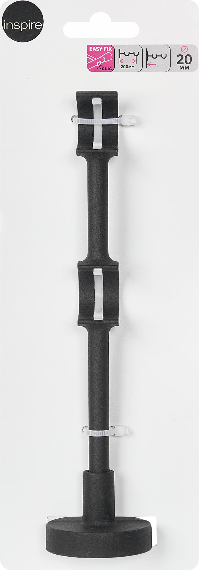 Держатель двухрядный INSPIRE для карниза, черный металл 85186796 STLM-0059675 - Вид №2