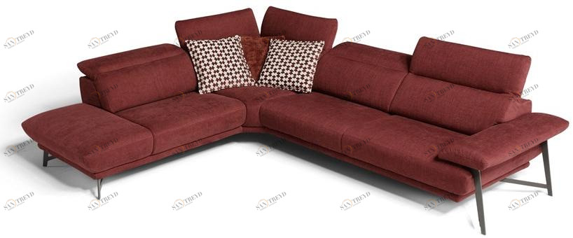 Egoitaliano Откидной угловой диван из ткани с подголовником Anaise sun-id-1452984