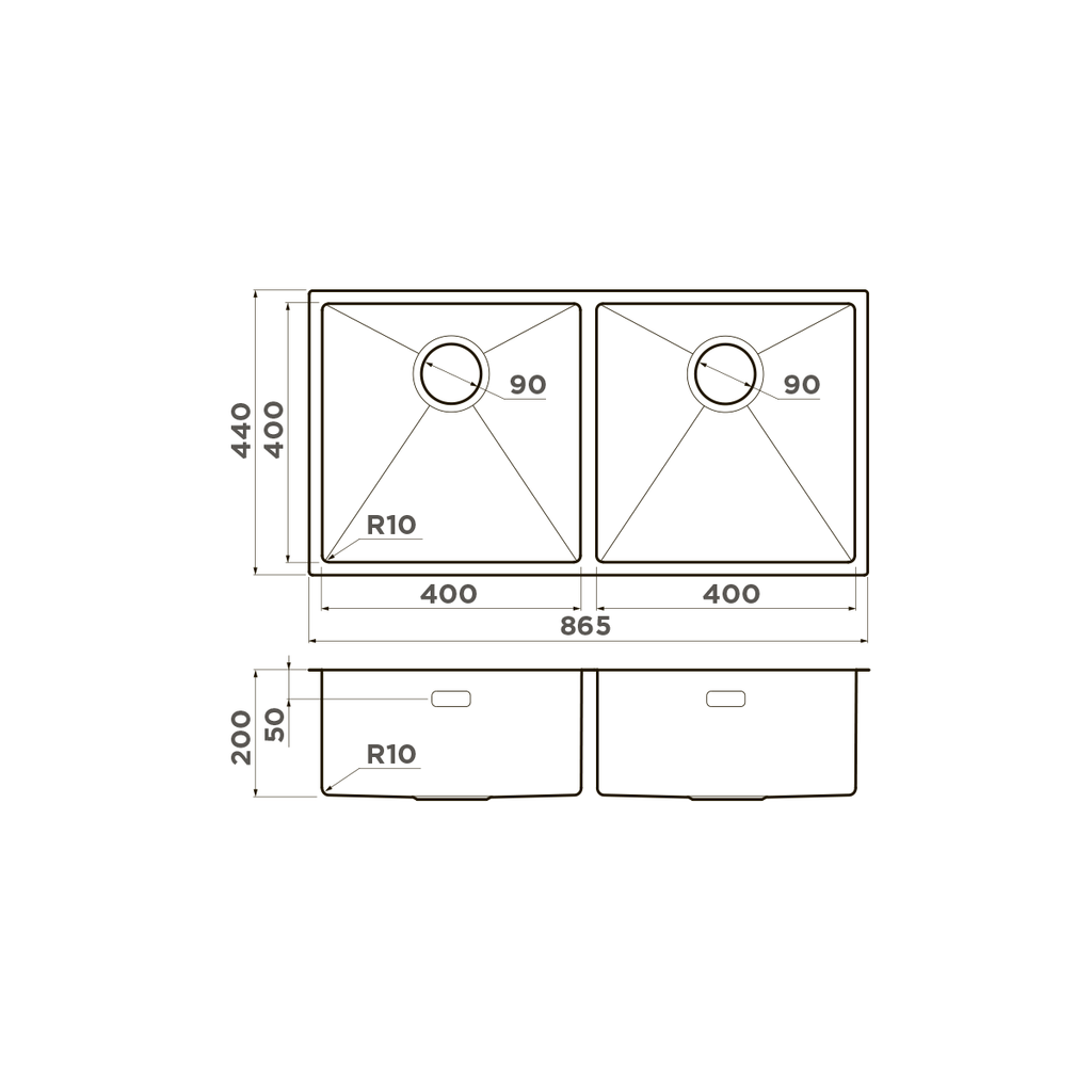 Кухонная мойка Taki 86-2-U/IF IN OMOIKIRI 4993791 - Вид №4
