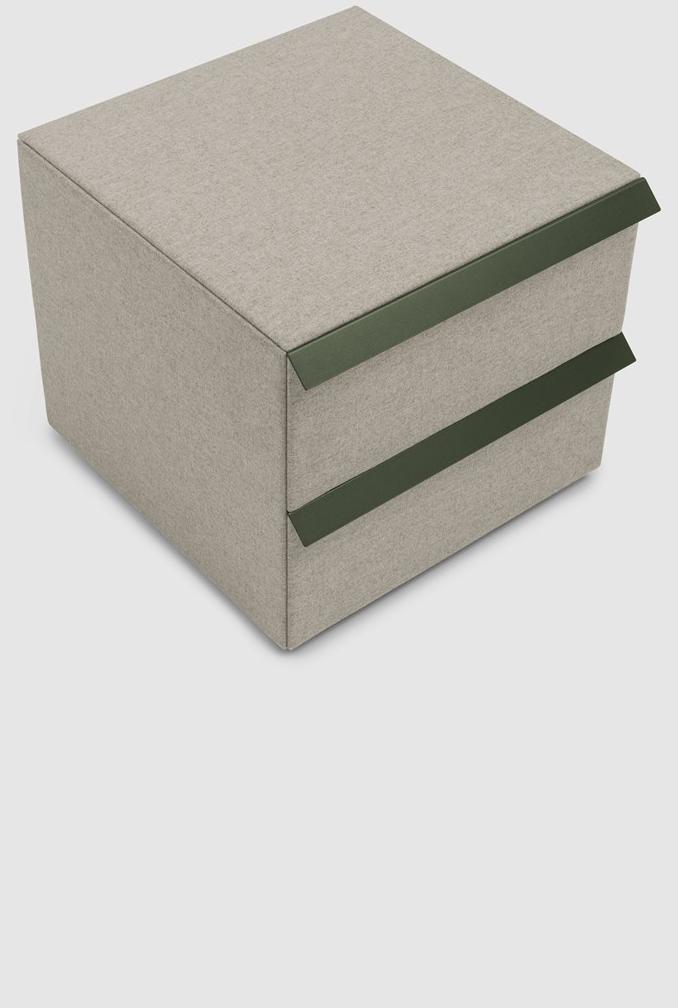 Bolzan Letti Прямоугольная тумбочка обтянутая тканью с ящиками Oikos sun-id-1500925 - Вид №3