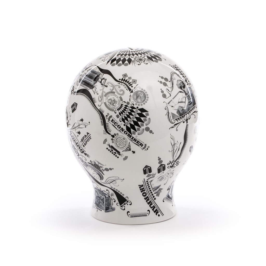 Копилка фарфоровая черно-белая By Petrantoni SELETTI  00-3883238 Белый;черный  - Вид №4