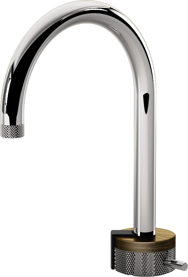 E-11502-R1VBB-L2MBK-PC Однорычажный прогрессивный смеситель для раковины - излив 16см GRAFF MOD+