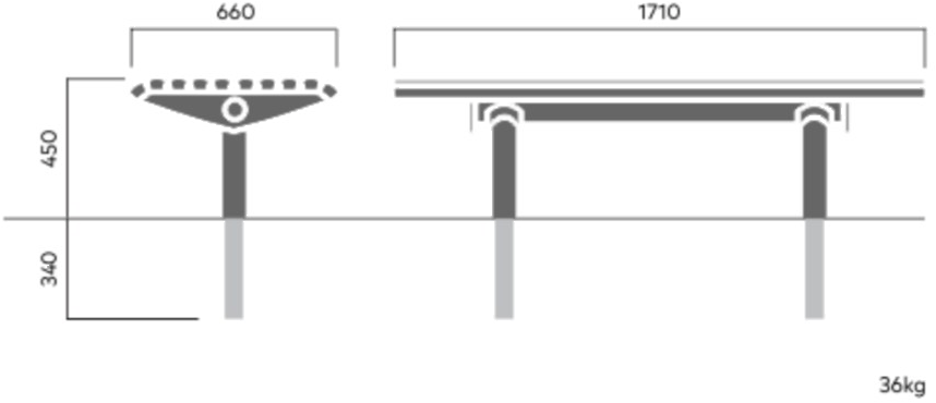 VESTRE Скамья из стали и дерева без спинки Urban sun-id-1427093 - Вид №8