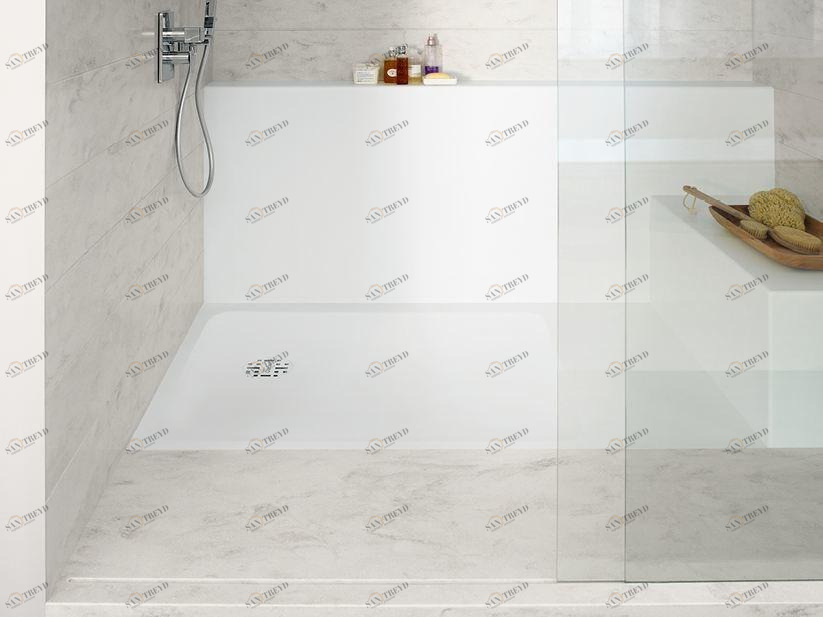 Corian® Design Прямоугольный душевой поддон из Corian®, устанавливаемый заподлицо sun-id-1431374