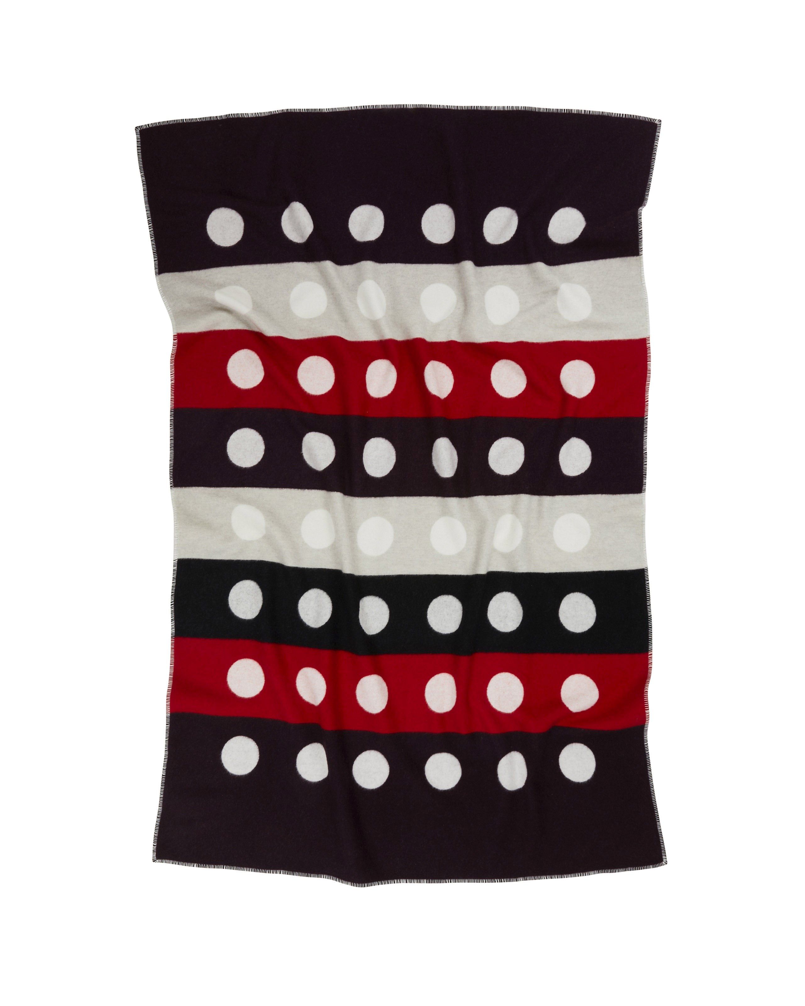 Plaid double face a pois e a righe in lana merino Lanerossi Memory is my Home ARCH-00100382 - Вид №13