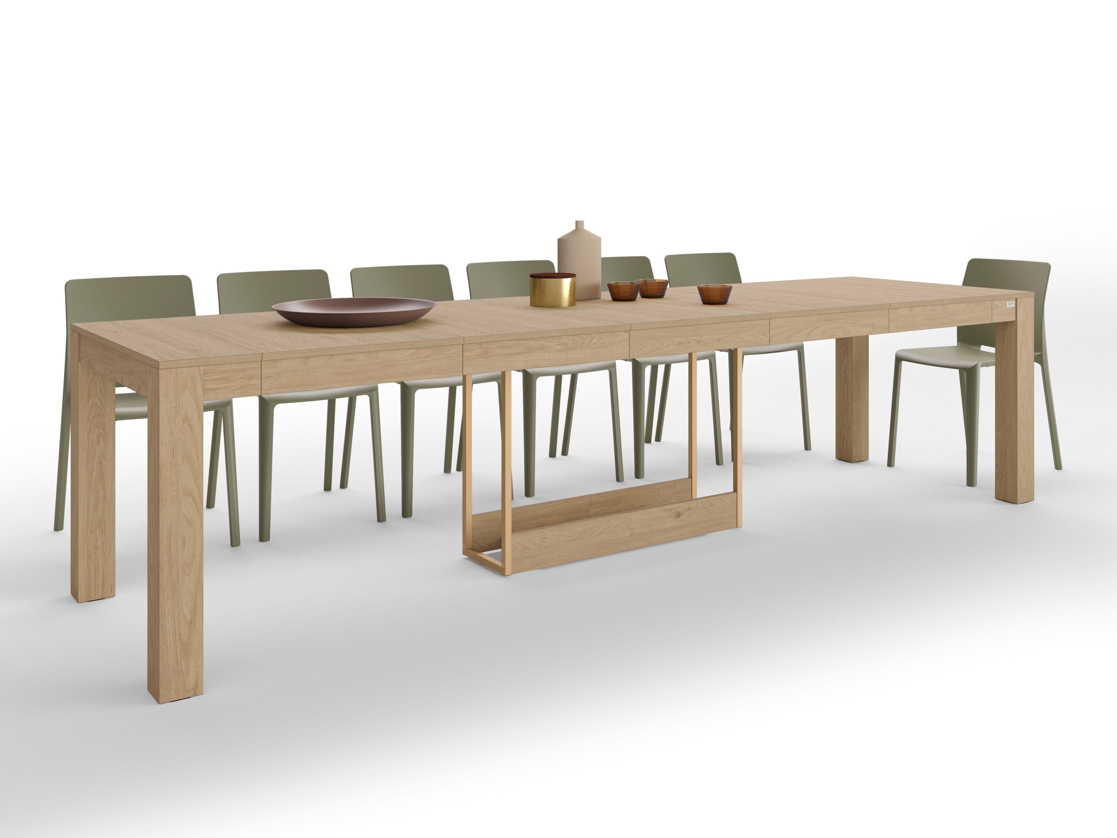 Выдвижная прямоугольная консоль из дуба Mobili Fiver Rachele ARCH-00120260 - Вид №3