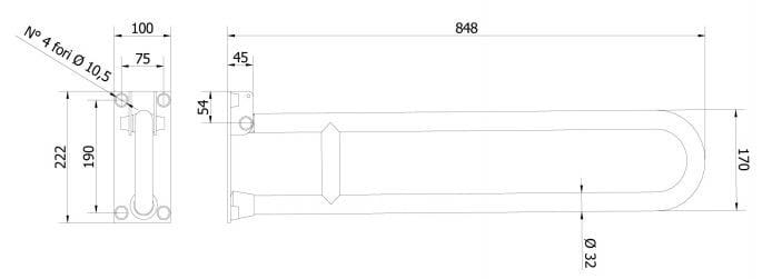 Откидная опорная штанга Thermomat нержавеющая сталь ARCH-00084570 - Вид №3