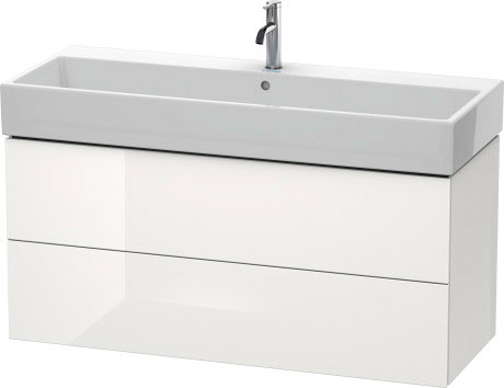 LC627901818 L-Cube Тумбочка подвесная Белый матовый, декор Duravit - Вид №2