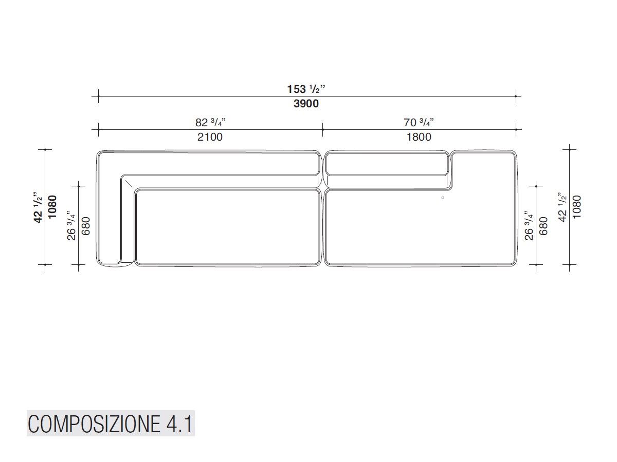 Секционный диван из ткани Lema CLOUD ARCH-00034290 - Вид №22
