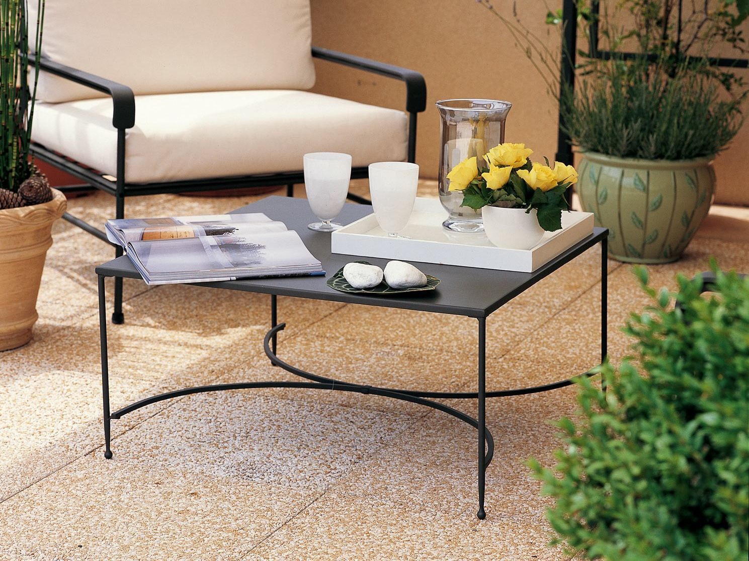 Железный квадратный садовый столик Unopiù Тоскана ARCH-00143947 - Вид №1