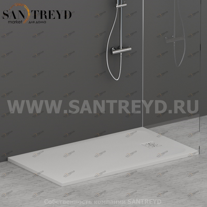 DP14080501 Душевой поддон 140х80 см цвет Белый бархат Globo DOCCIAPIETRA Италия Ceramica Globo